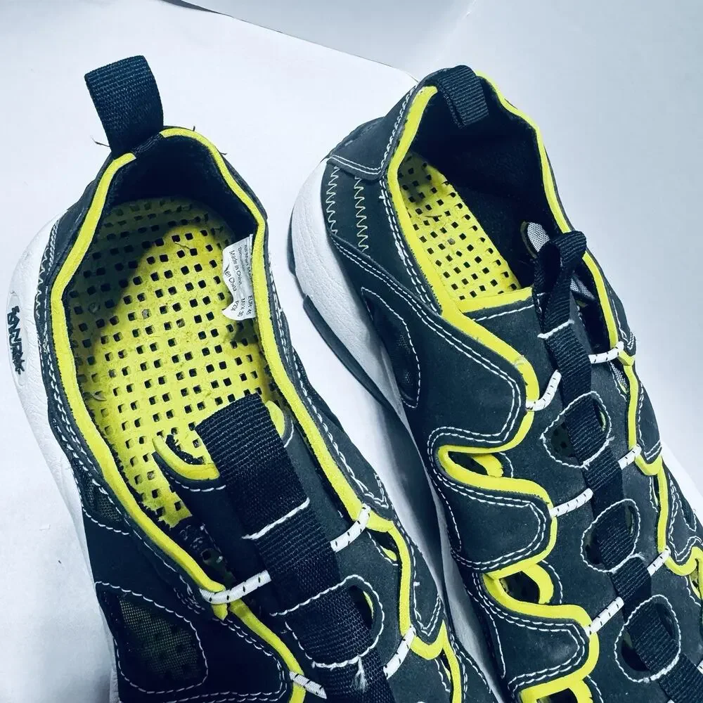 Sand N Sun Aqua Lace Water Shoes Mens 11 Black/Yellow Waterproof Sandals